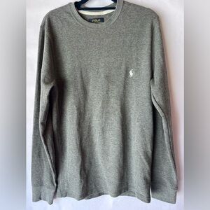 Polo Ralph Lauren Waffle Knit Thermal Shirt Long Sleeve Gray‎ Men's size S